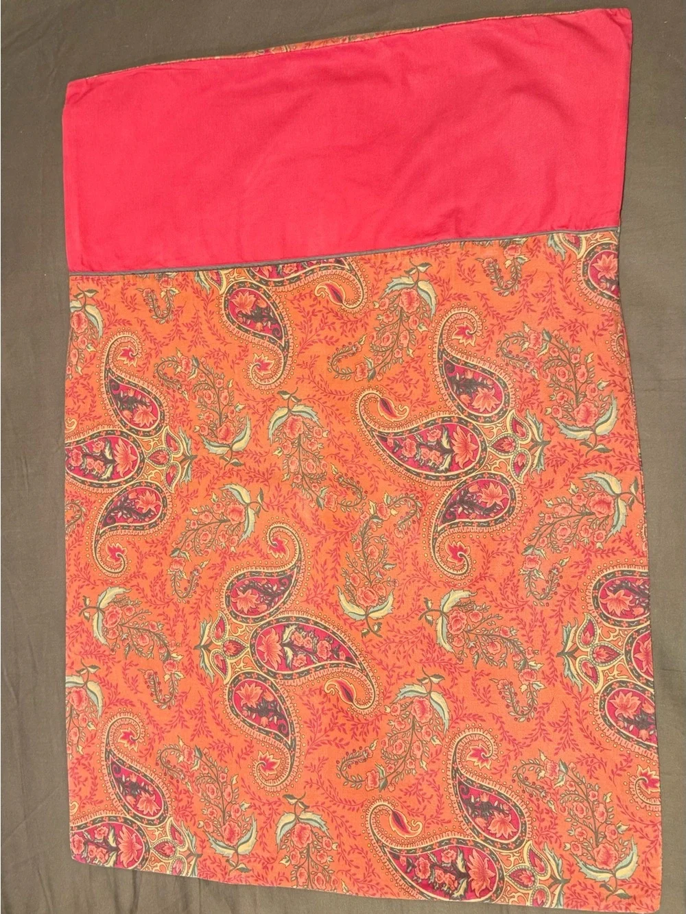 Vintage Restoration Hardware Italian Cypress Paisley King Duvet 3 Shams Regal